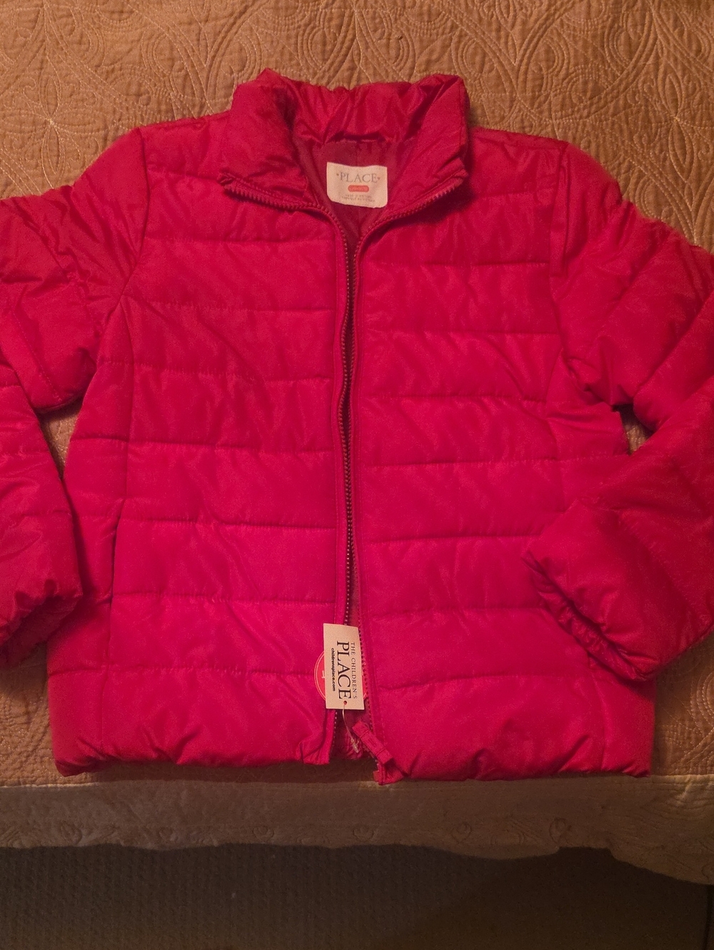 The Children's Place Hot Pink Quilted Puffer Jacket